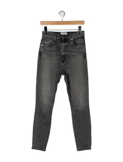 Pre-owned Agolde High-rise Straight Leg Jeans In Gray