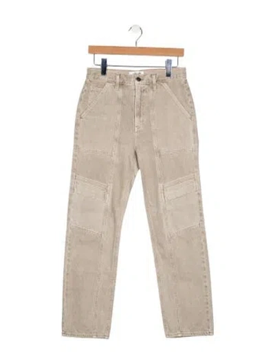 Pre-owned Agolde High-rise Straight Leg Jeans In Gray