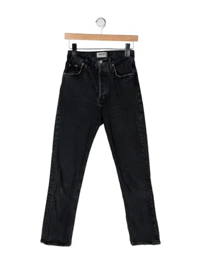 Pre-owned Agolde High-rise Straight Leg Jeans In Gray