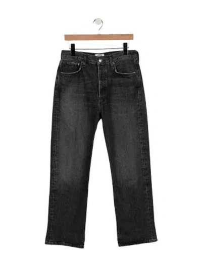 Pre-owned Agolde High-rise Straight Leg Jeans In Gray