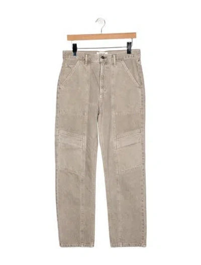 Pre-owned Agolde High-rise Straight Leg Jeans In Gray