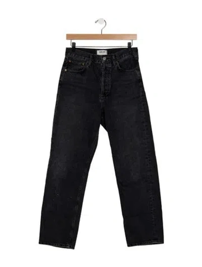 Pre-owned Agolde High-rise Straight Leg Jeans In Gray