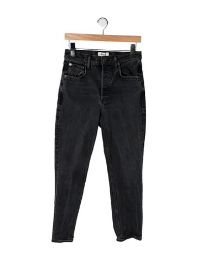 Pre-owned Agolde High-rise Straight Leg Jeans In Gray