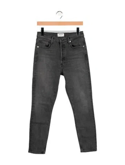 Pre-owned Agolde High-rise Straight Leg Jeans In Gray