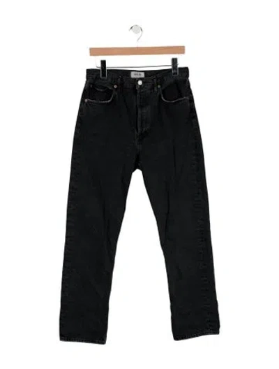 Pre-owned Agolde High-rise Straight Leg Jeans In Gray
