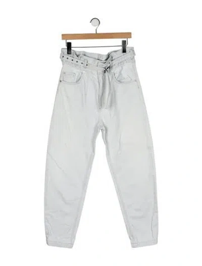 Pre-owned Agolde High-rise Straight Leg Jeans In Green