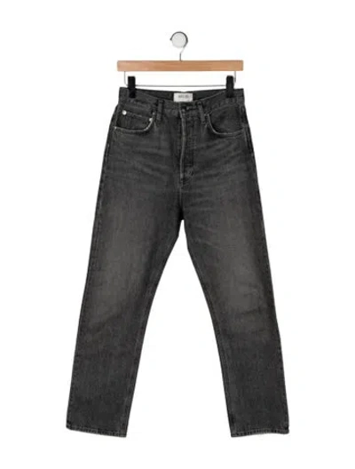 Pre-owned Agolde High-rise Straight Leg Jeans In Green