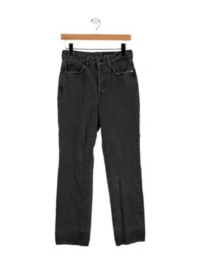 Pre-owned Agolde High-rise Straight Leg Jeans In Grey