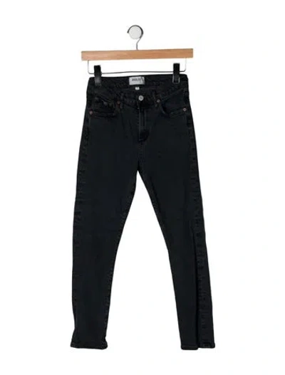 Pre-owned Agolde High-rise Straight Leg Jeans In Grey