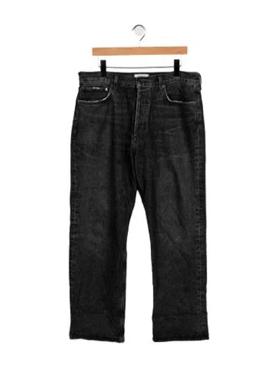 Pre-owned Agolde High-rise Straight Leg Jeans In Grey