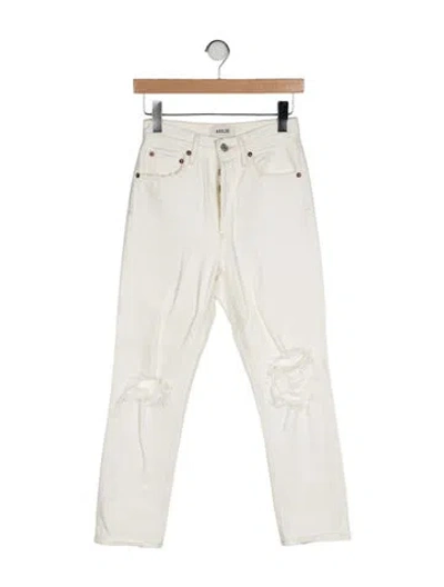 Pre-owned Agolde High-rise Straight Leg Jeans In Multi