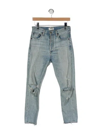Pre-owned Agolde High-rise Straight Leg Jeans In Multi