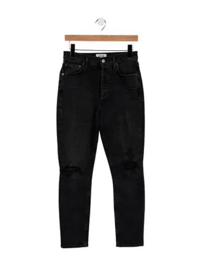 Pre-owned Agolde High-rise Straight Leg Jeans In Multi