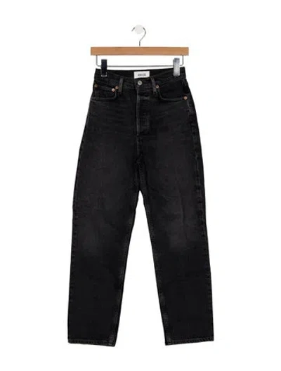 Pre-owned Agolde High-rise Straight Leg Jeans In Multicolor