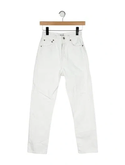 Pre-owned Agolde High-rise Straight Leg Jeans In Neutral