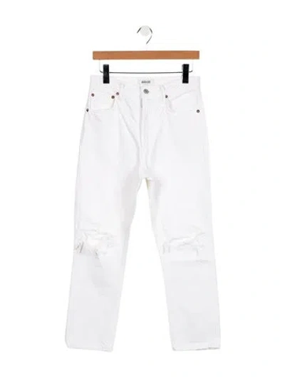 Pre-owned Agolde High-rise Straight Leg Jeans In Neutral