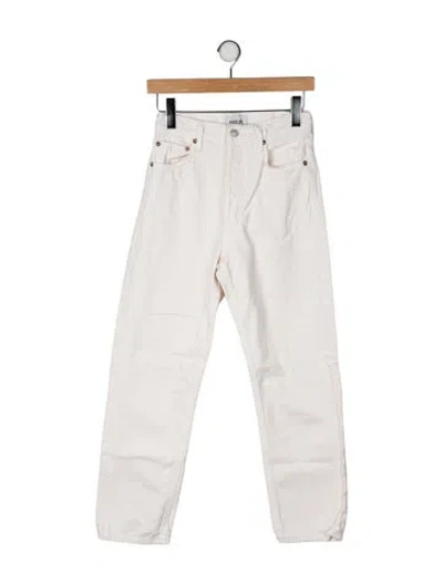 Pre-owned Agolde High-rise Straight Leg Jeans In Neutral