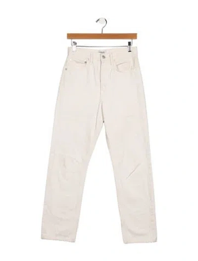 Pre-owned Agolde High-rise Straight Leg Jeans In Neutral