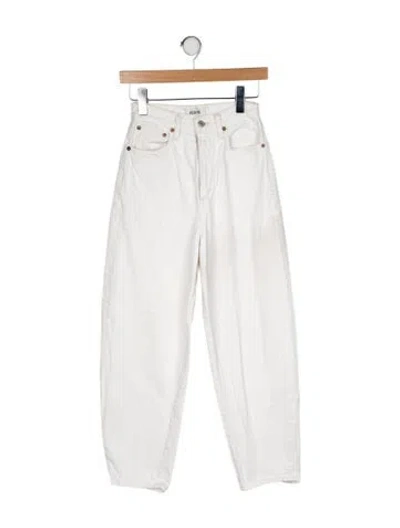 Pre-owned Agolde High-rise Straight Leg Jeans In Neutral
