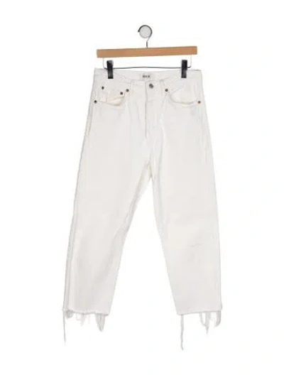 Pre-owned Agolde High-rise Straight Leg Jeans In Neutral