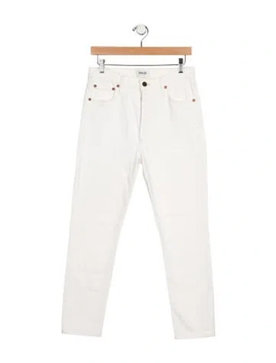 Pre-owned Agolde High-rise Straight Leg Jeans In Neutral