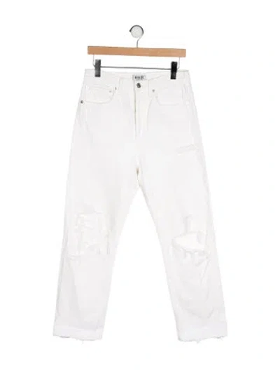 Pre-owned Agolde High-rise Straight Leg Jeans In Neutral