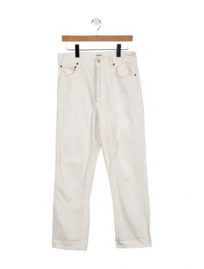 Pre-owned Agolde High-rise Straight Leg Jeans In Neutral