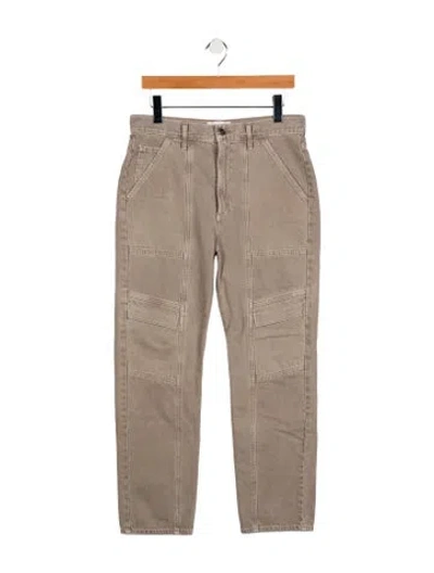 Pre-owned Agolde High-rise Straight Leg Jeans In Neutral