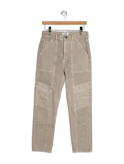 Pre-owned Agolde High-rise Straight Leg Jeans In Neutral