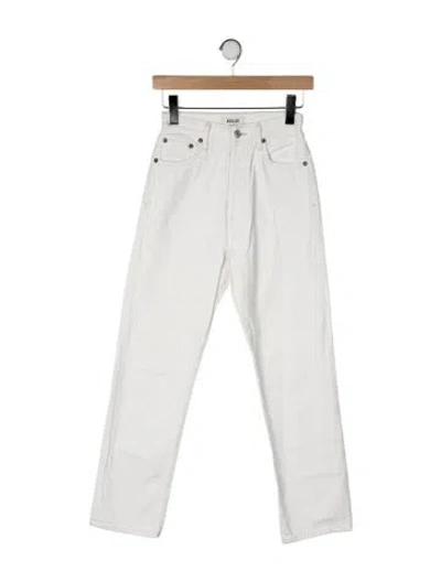 Pre-owned Agolde High-rise Straight Leg Jeans In Neutral