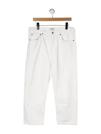 Pre-owned Agolde High-rise Straight Leg Jeans In Neutral