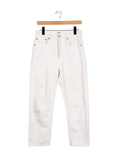 Pre-owned Agolde High-rise Straight Leg Jeans In Neutral