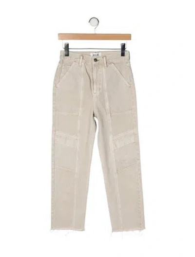 Pre-owned Agolde High-rise Straight Leg Jeans In Neutral