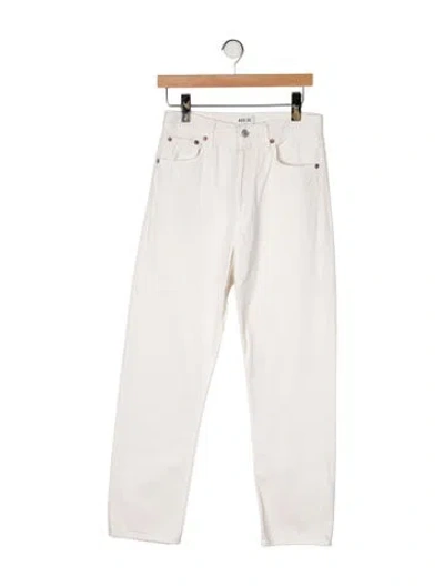 Pre-owned Agolde High-rise Straight Leg Jeans In Neutral