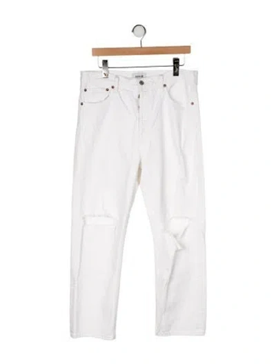 Pre-owned Agolde High-rise Straight Leg Jeans In Neutral