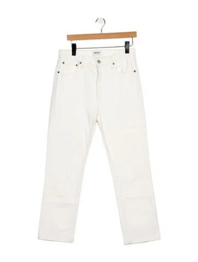 Pre-owned Agolde High-rise Straight Leg Jeans In Neutral
