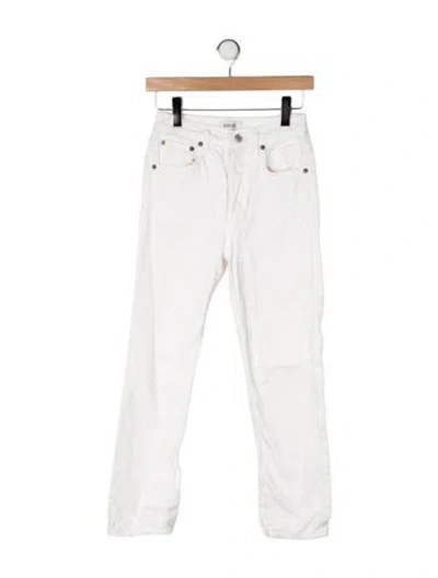 Pre-owned Agolde High-rise Straight Leg Jeans In Neutral