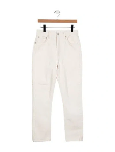 Pre-owned Agolde High-rise Straight Leg Jeans In Neutral