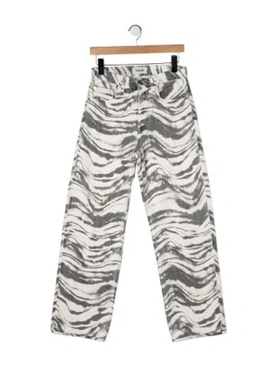 Pre-owned Agolde High-rise Straight Leg Jeans In Neutral