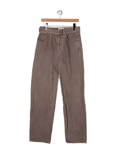 Pre-owned Agolde High-rise Straight Leg Jeans In Neutral