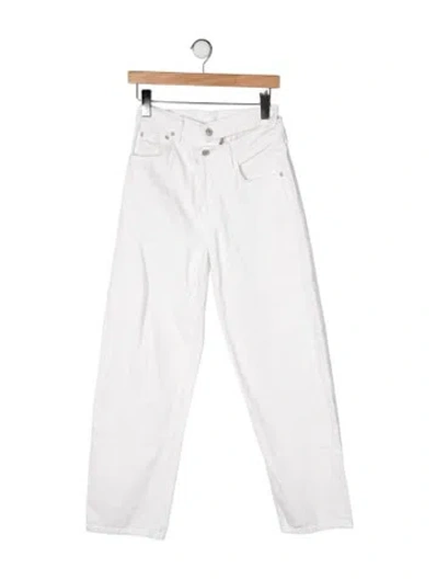 Pre-owned Agolde High-rise Straight Leg Jeans In Neutral