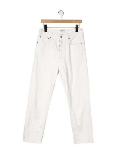 Pre-owned Agolde High-rise Straight Leg Jeans In Neutral