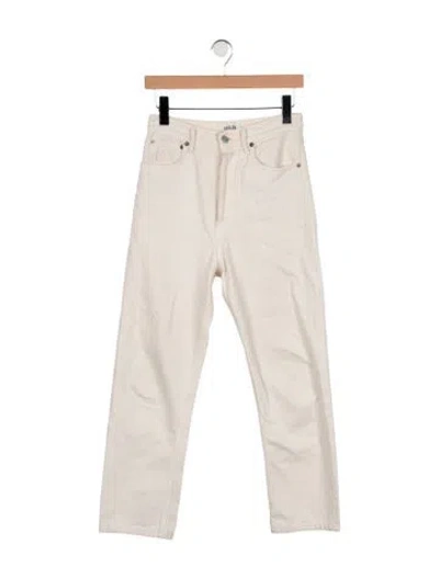 Pre-owned Agolde High-rise Straight Leg Jeans In Neutral