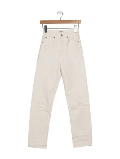 Pre-owned Agolde High-rise Straight Leg Jeans In Neutral
