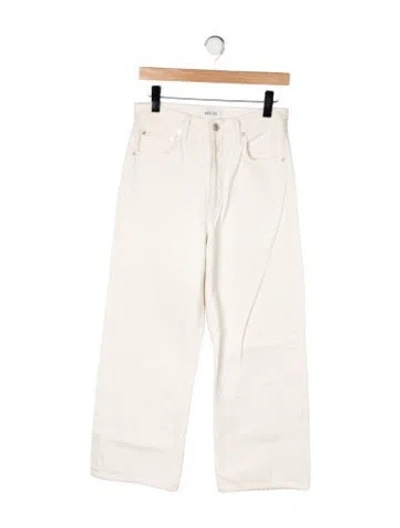Pre-owned Agolde High-rise Straight Leg Jeans In Neutral