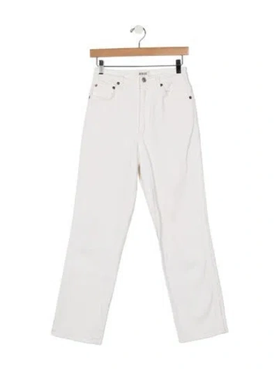 Pre-owned Agolde High-rise Straight Leg Jeans In Neutrals