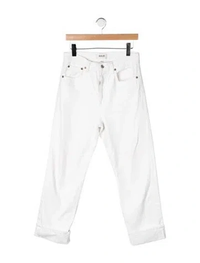 Pre-owned Agolde High-rise Straight Leg Jeans In Neutrals