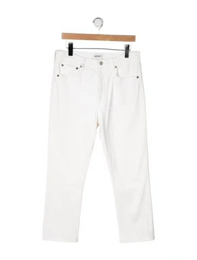 Pre-owned Agolde High-rise Straight Leg Jeans In Neutrals