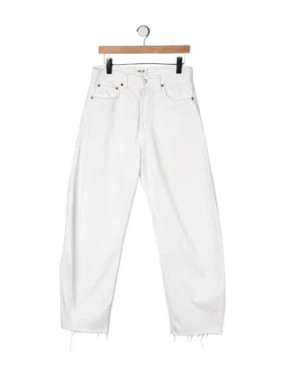 Pre-owned Agolde High-rise Straight Leg Jeans In Neutrals