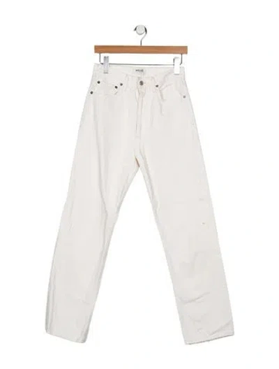 Pre-owned Agolde High-rise Straight Leg Jeans In Neutrals